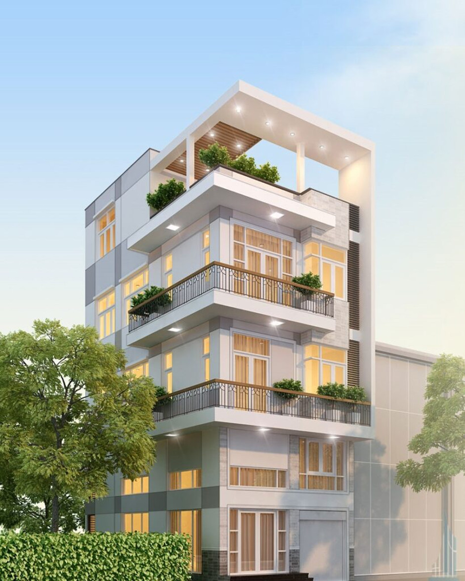 Mẫu nhà 4 tầng đẹp đẳng cấp như biệt thự - Tổ ấm an cư đáng sống