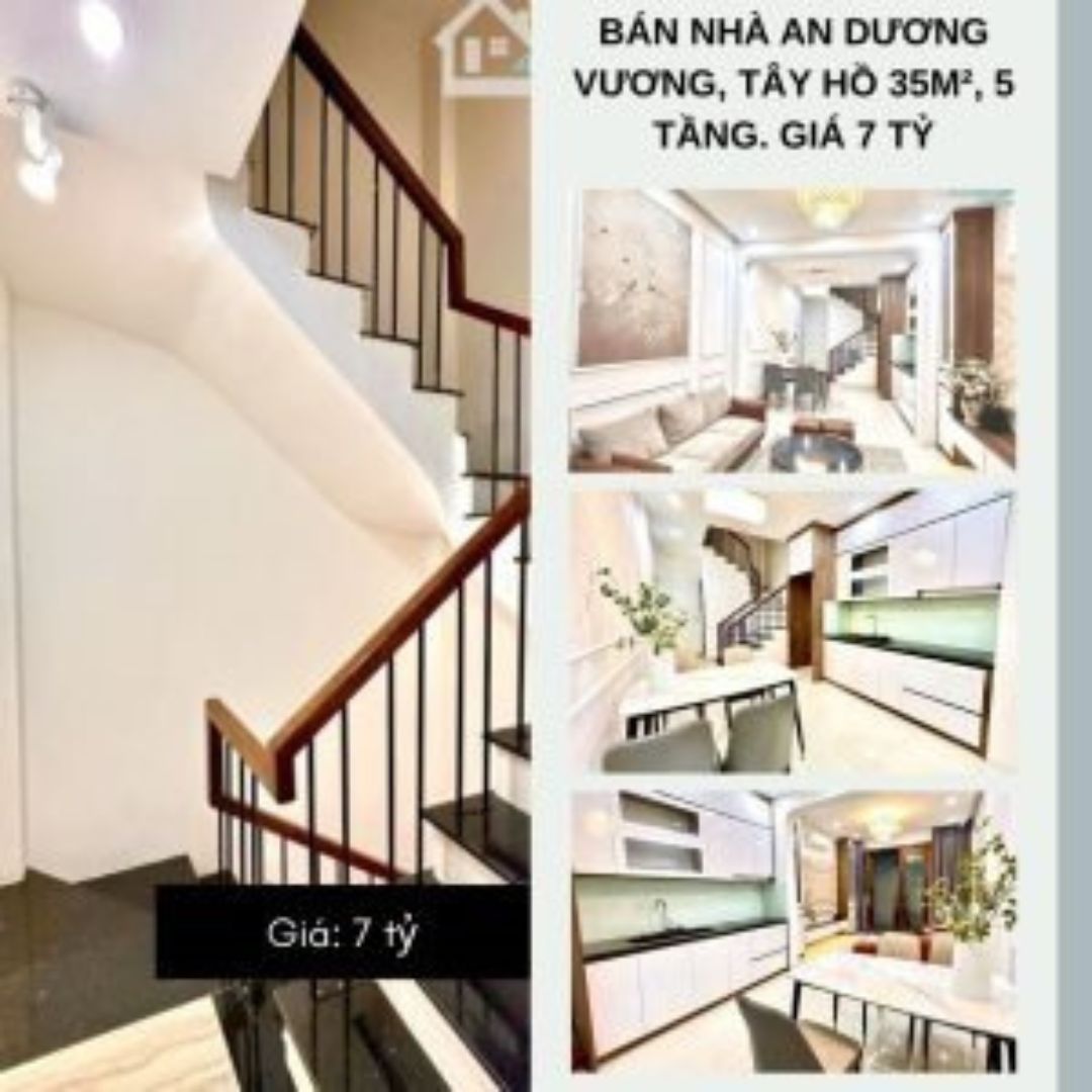 BÁN NHÀ AN DƯƠNG VƯƠNG, TÂY HỒ  35M², 5 TẦNG. GIÁ 7 TỶ
