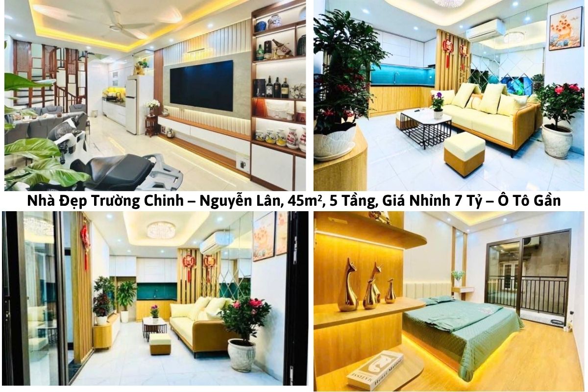 Nhà Đẹp Trường Chinh – Nguyễn Lân, 45m², 5 Tầng, Giá Nhỉnh 7 Tỷ – Ô Tô Gần, Khu Phân Lô Quân Đội