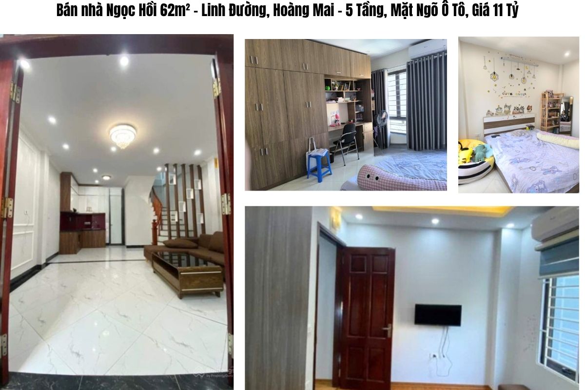 Bán nhà Ngọc Hồi 62m² – Linh Đường, Hoàng Mai – 5 Tầng, Mặt Ngõ Ô Tô, Giá 11 Tỷ