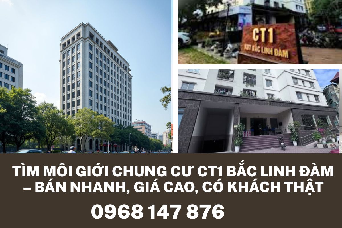 Tìm Môi Giới Chung Cư CT1 Bắc Linh Đàm – Bán Nhanh, Giá Cao, Có Khách Thật
